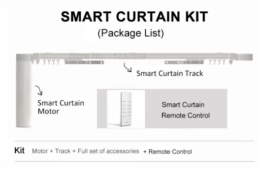 Електрокарніз з Wi-Fi мотором та пультом керування