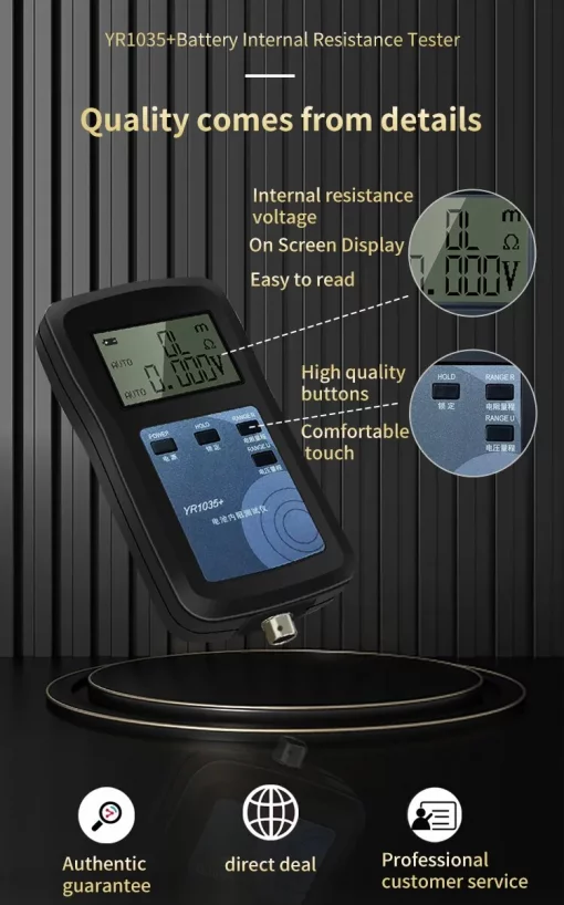 Тестер внутрішнього опору YR1035+ (міліомметр)