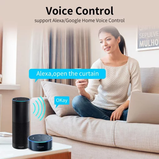 Мотор для електрокарнизу Tuya (версія Wi-fi) з пультом