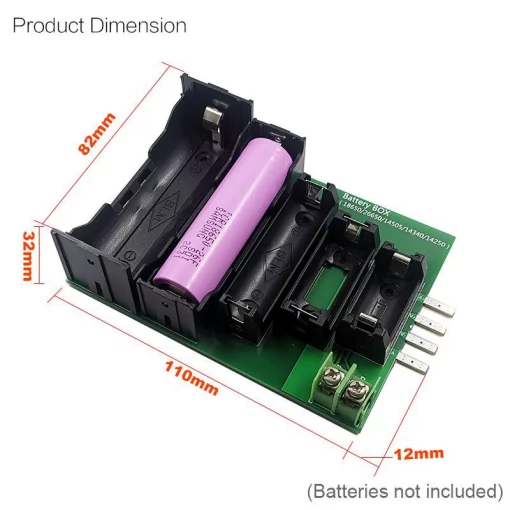 Battery BOX 14250, 14340, 14505, 18650, 26650 для електронних навантаженнь DL24P Atorch