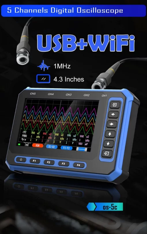 Осцилограф ToolTop 5 каналів USB + Wi-Fi