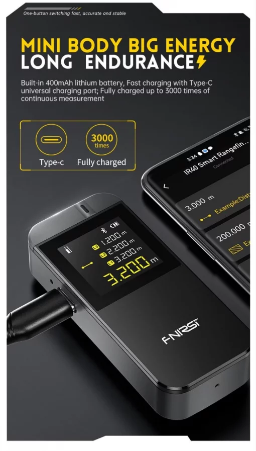 Лазерна рулетка FNIRSI IR40