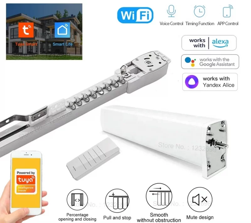 Електрокарніз з Wi-Fi мотором та пультом керування