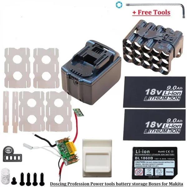 Корпус 5S 3P акумулятора Makita 18В BL1890 на 15 елементів 18650